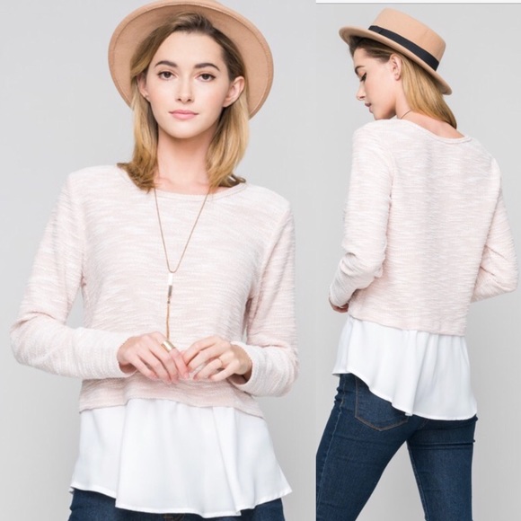 ✨1 Large Left✨ Blush Ruffled Top - Picture 2 of 3