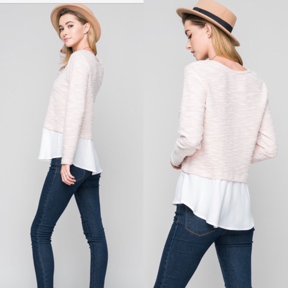 ✨1 Large Left✨ Blush Ruffled Top - Picture 3 of 3