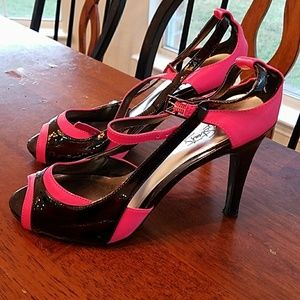 Hot Pink and Black Heels