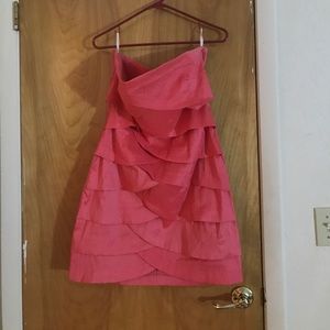 Pink half scalloped party dress