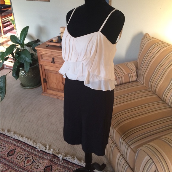 BCBGMaxazria Draped Cami/Pencil Georgette Dress - Picture 2 of 8