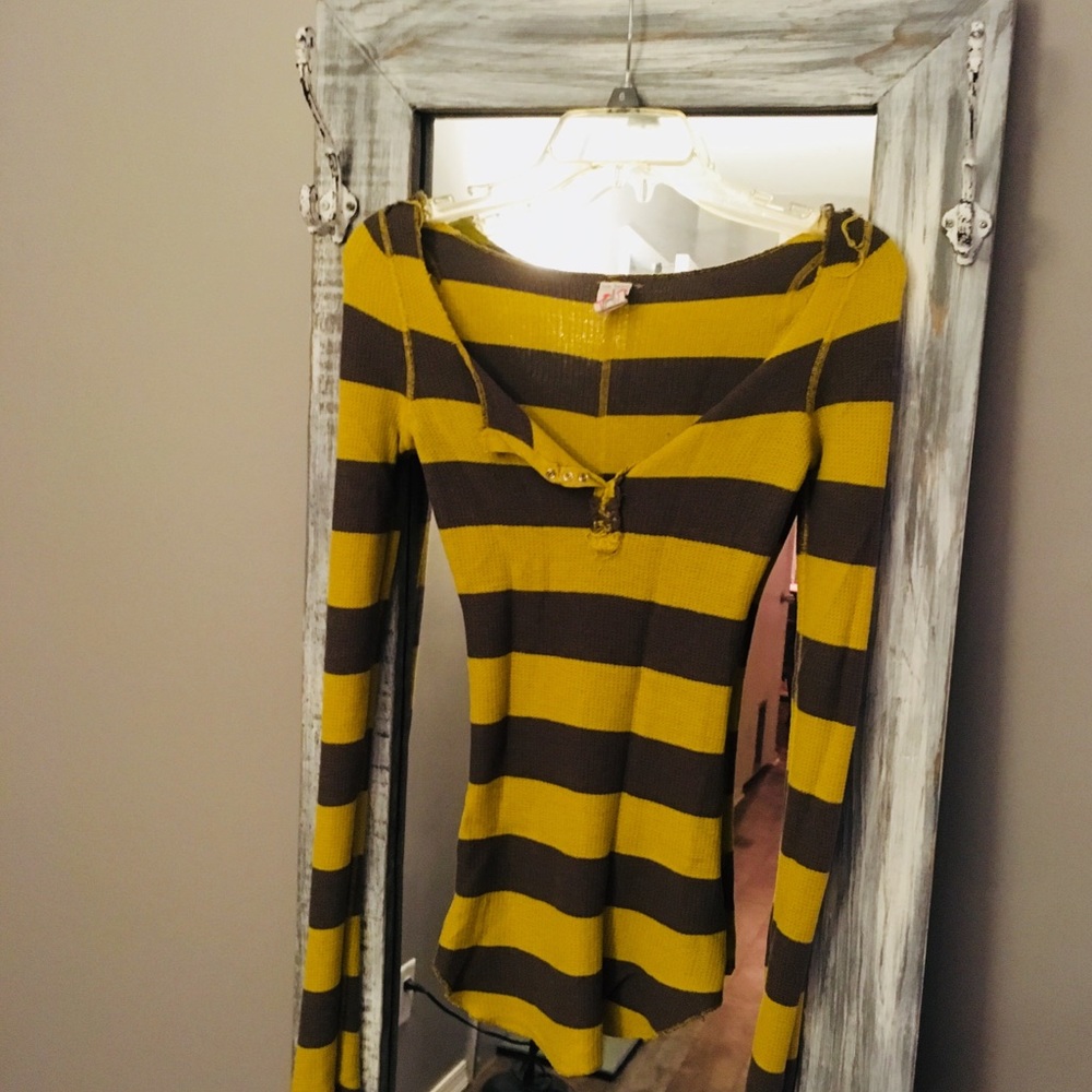 Free People Striped Henley