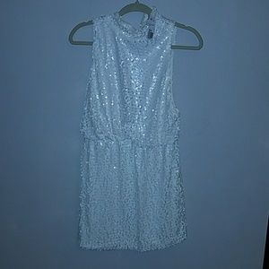 Forever 21 white sequin cocktail dress