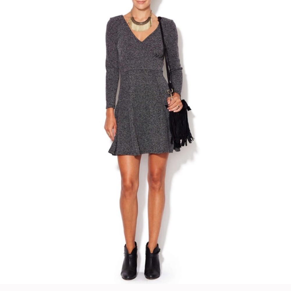 Free People charcoal gray skater dress! BRAND NEW