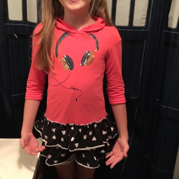 ๐๐ HP3/29/18๐พ๐FABKIDS HOODED DRESS W/bling - Picture 3 of 6