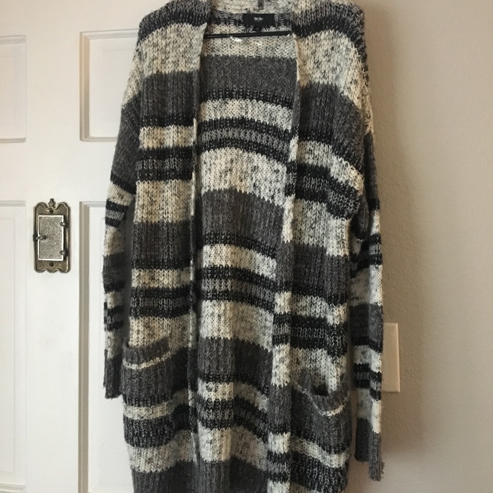 Long striped sweater