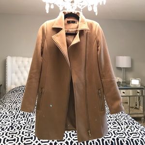 Misguided size 0 camel coat