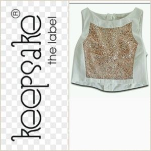 ❤❤Rose gold sleeveless sequin top
