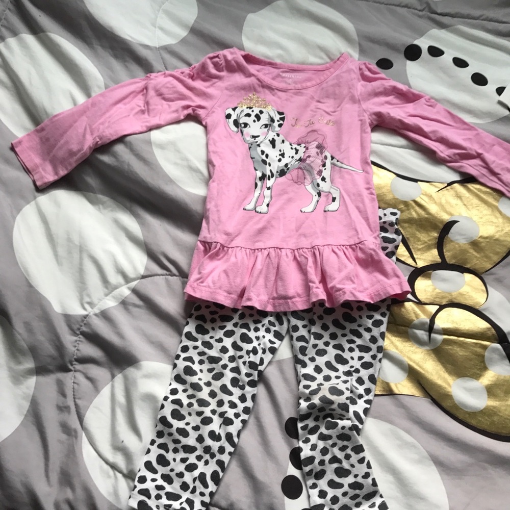 Cute 3t girls outfit with Dalmatian print