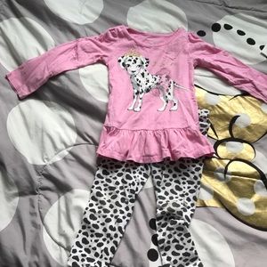 Cute 3t girls outfit with Dalmatian print