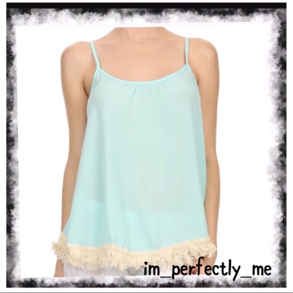 Gorgeous tank/came with fringe detail