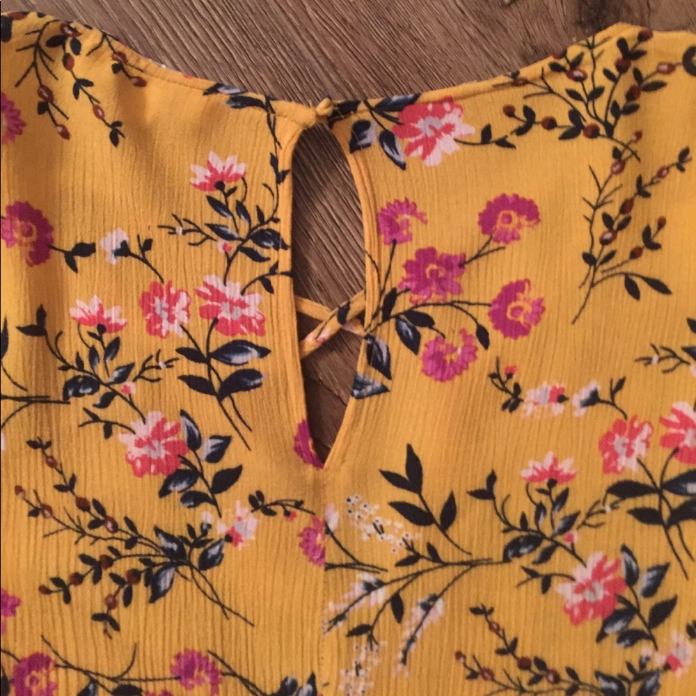 Umgee Gold Floral Dress-XL - Picture 4 of 4