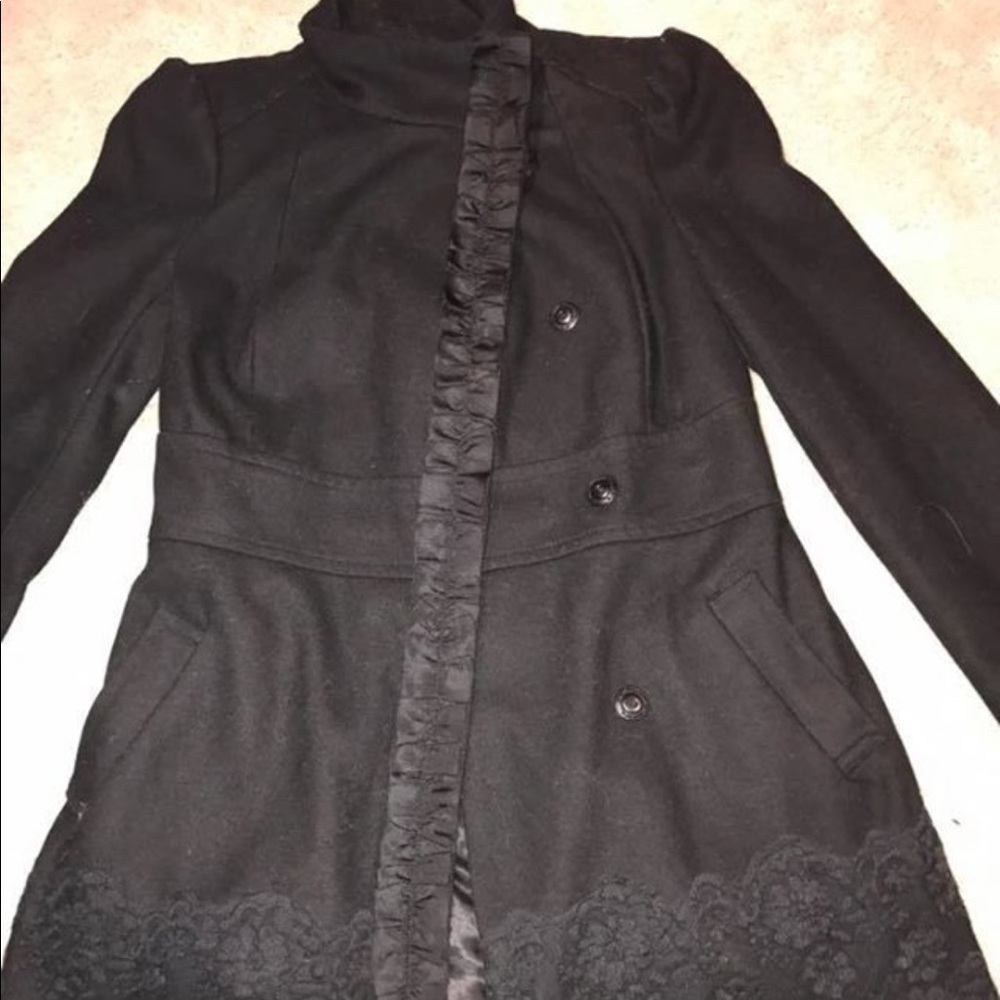 Bebe Wool Trench Coat