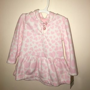 NWT Carter’s Baby Girl Fleece Pullover Hooded Top