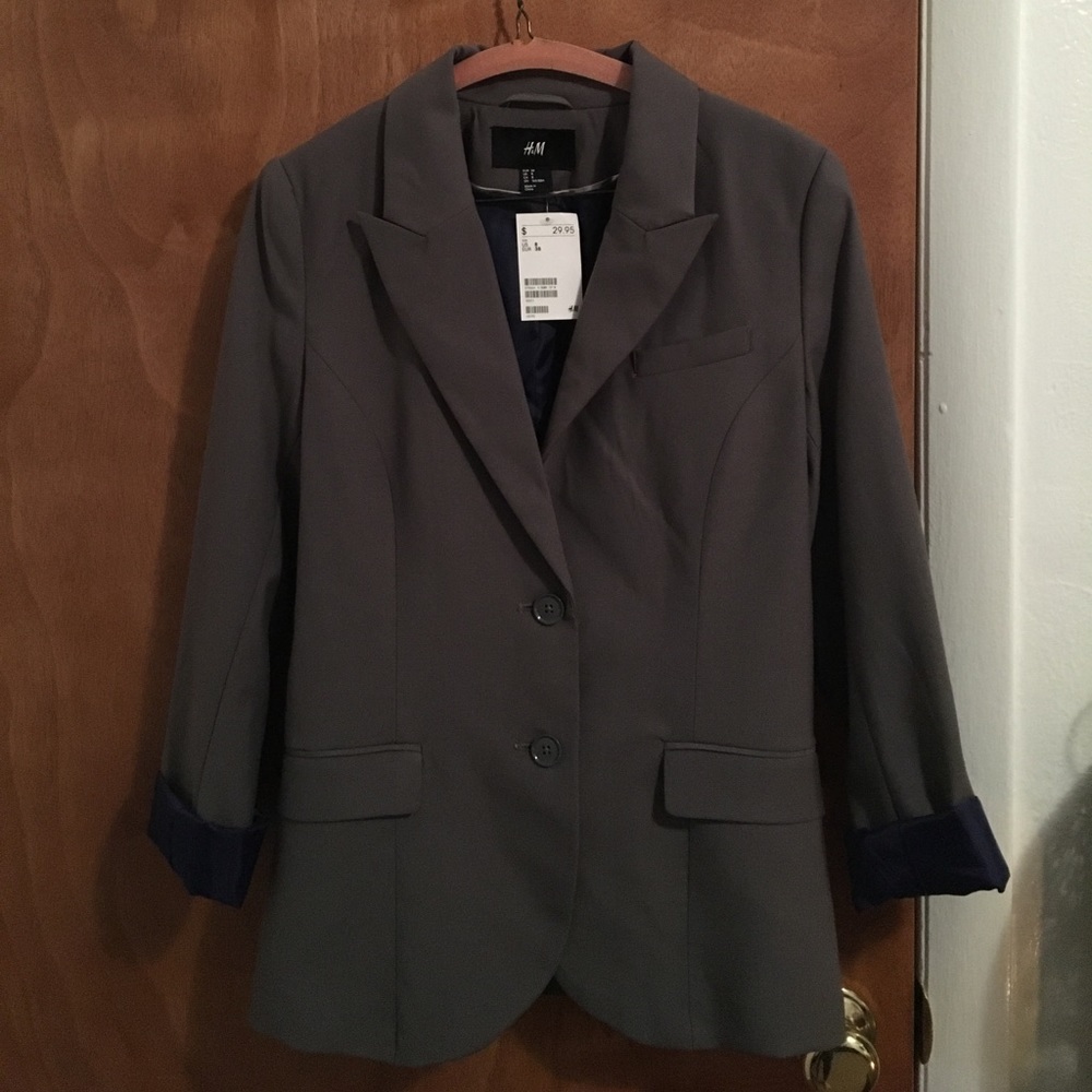 Gray H&M blazer, size 8