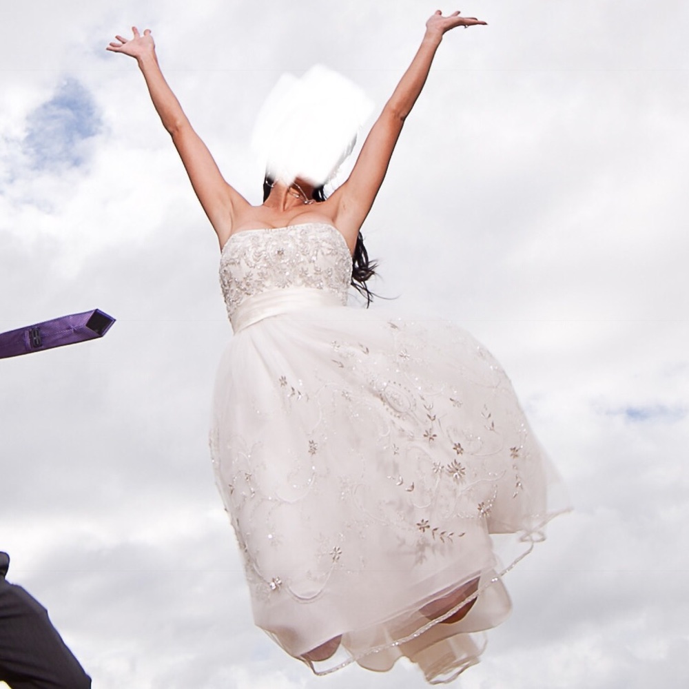 EUC Casablanca Strapless High Low Wedding Dress