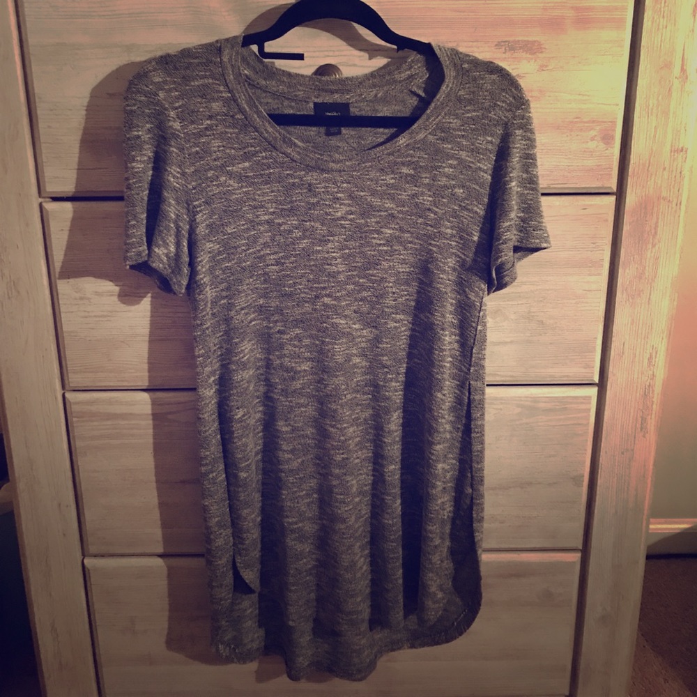 Gray tunic top