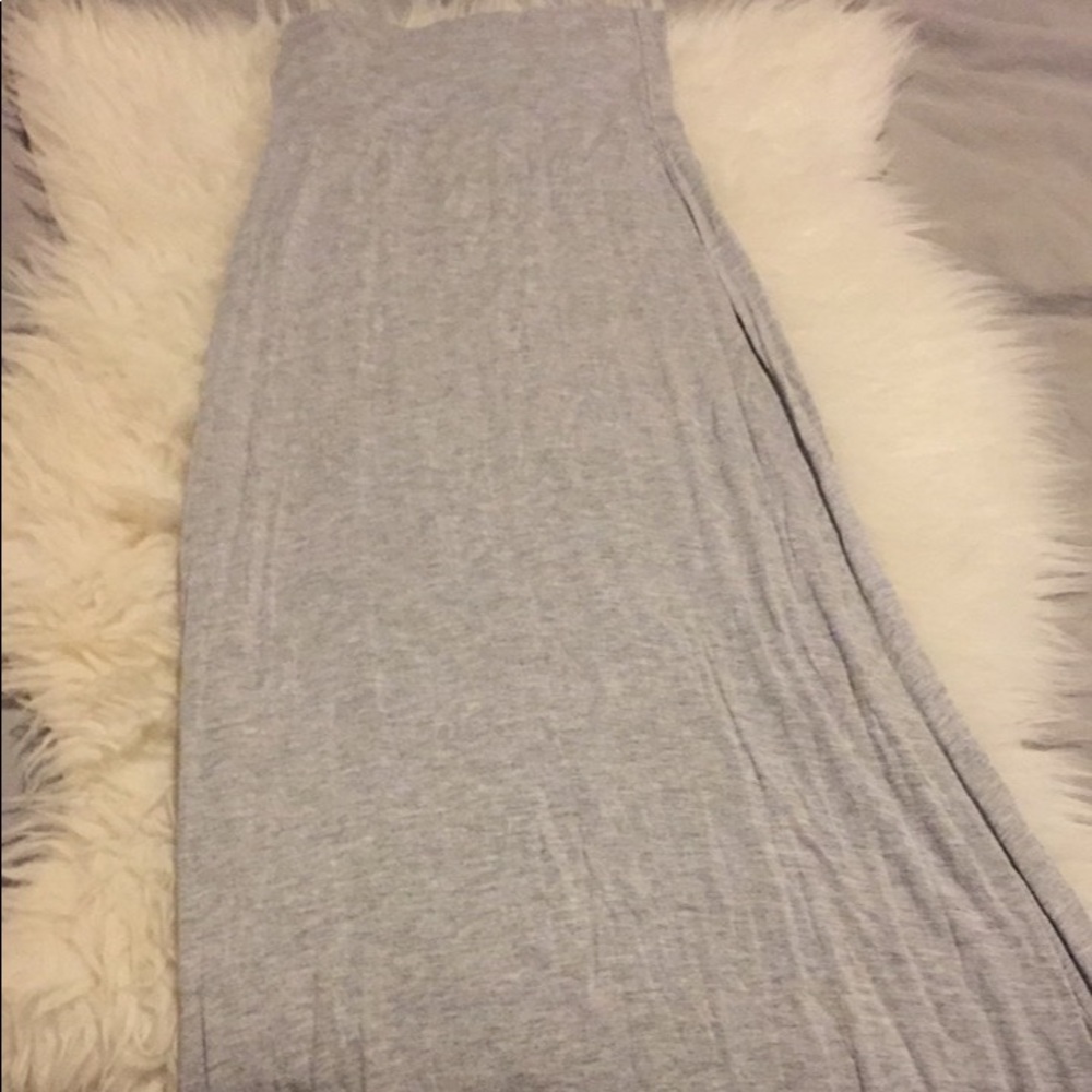 Gray maxi skirt