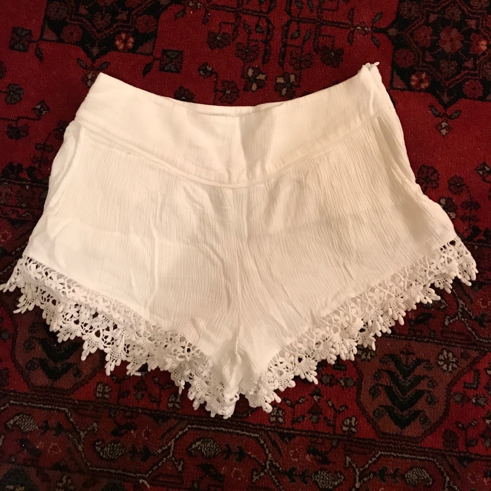 Forever 21 White Decal Shorts