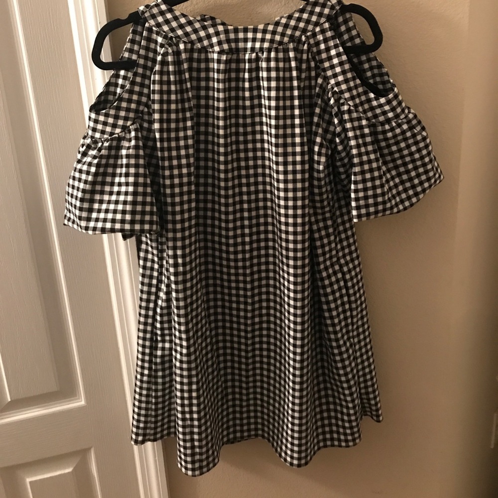 Blank and White Plaid Zara Dress