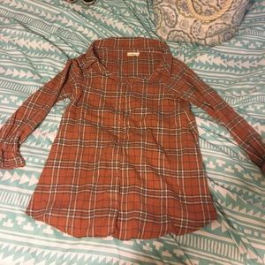 Orange Plaid Smock