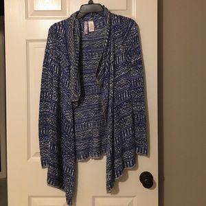 Blue and White Cardigan