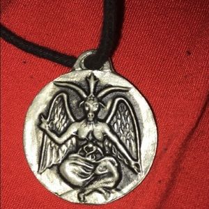 Silver baphomet necklace pendant