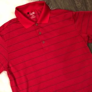 Adidas red golf shirt. Size M