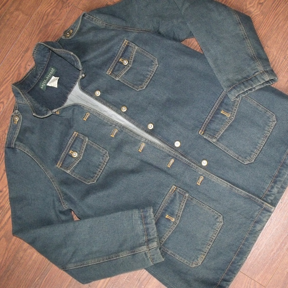 HARVE BENARD LADIES LINED DENIM COAT SZ. 10