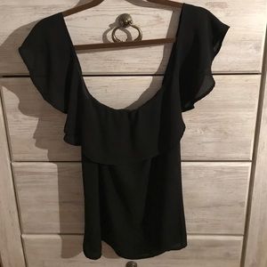 Off the shoulder black top