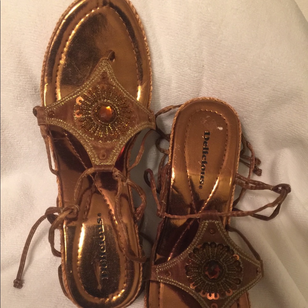 Golden Bronze Sandals