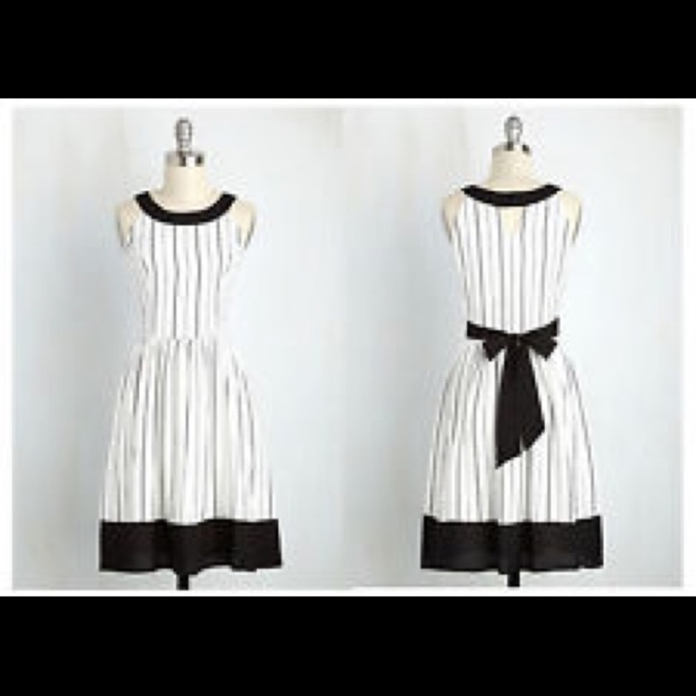 Black and White sleeveless dress Modcloth