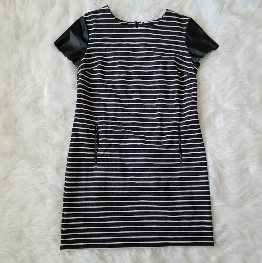 Ann Taylor Leather Detail Dress