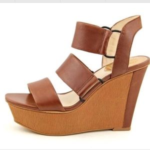 New Vince Camuto Niskera Wedges Tan 6.5