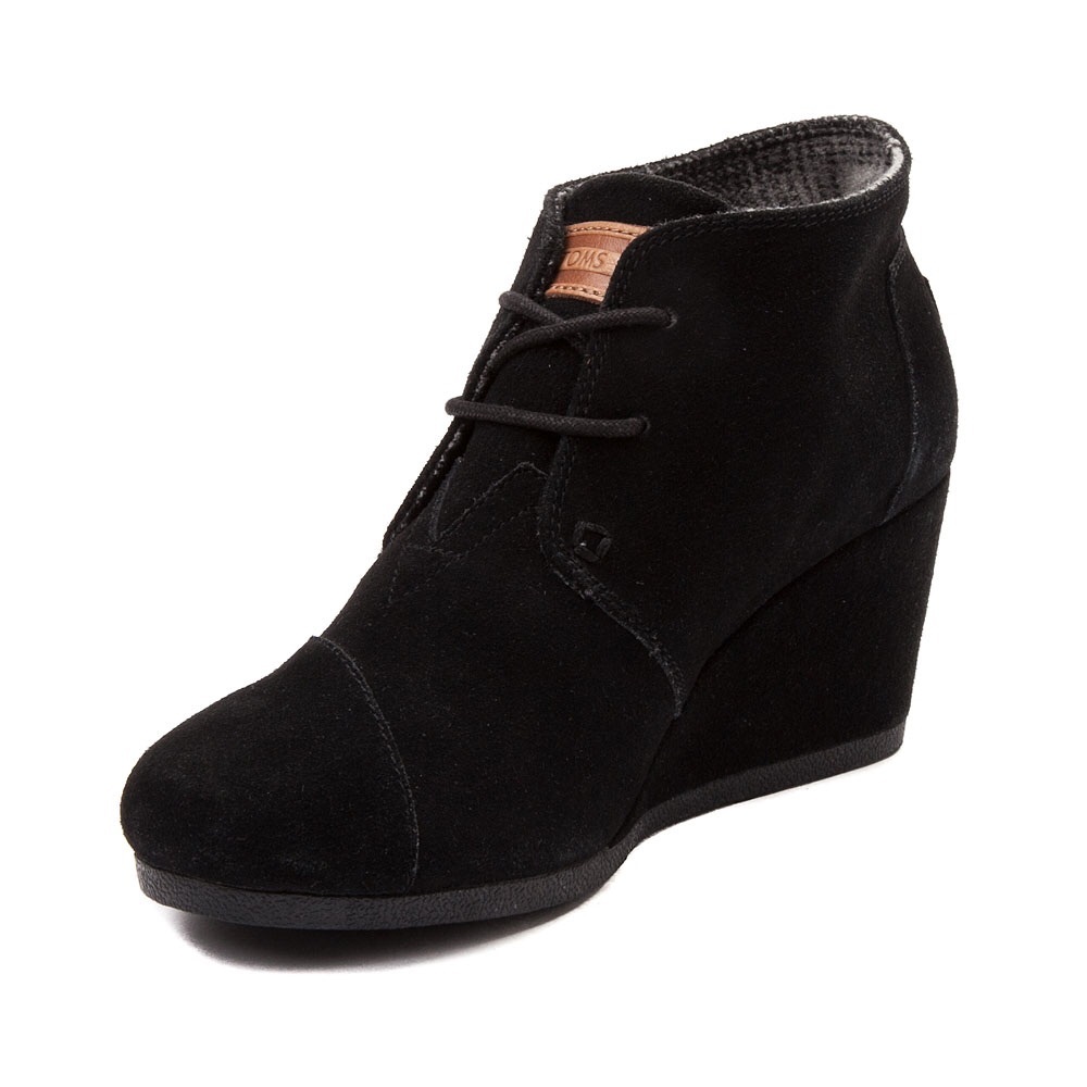EUC Tom’s Desert Wedge Bootie in Black Sz 6.5