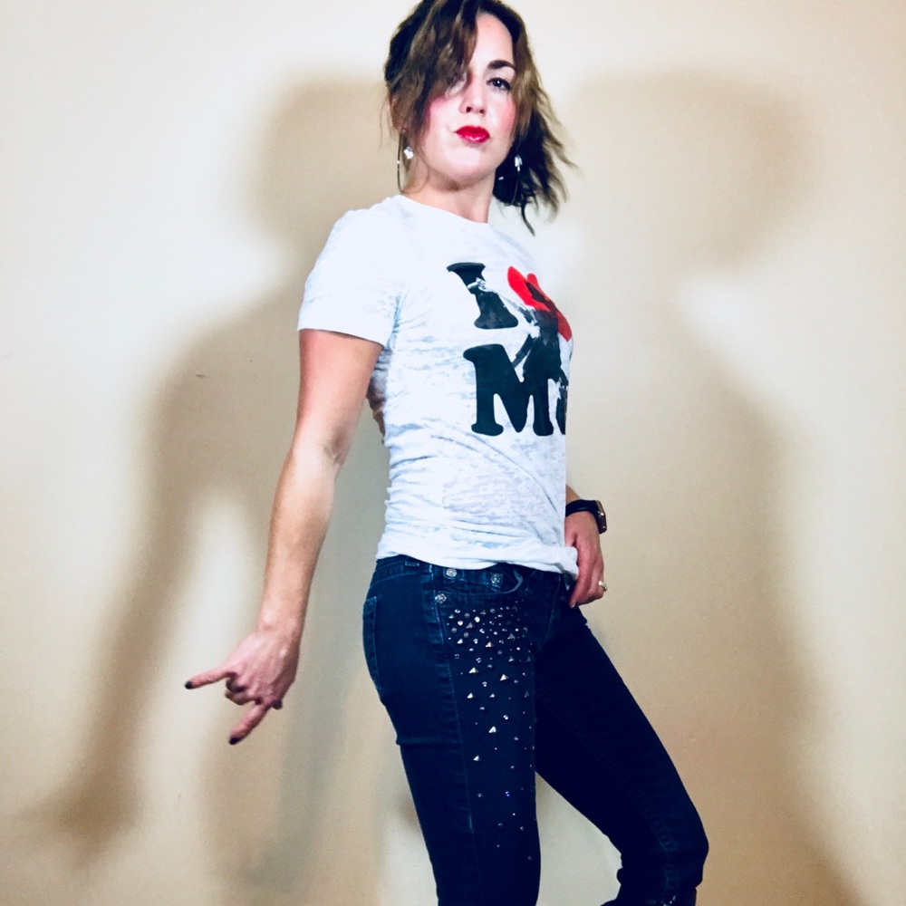 Rhinestone Studded Skinny Jeans