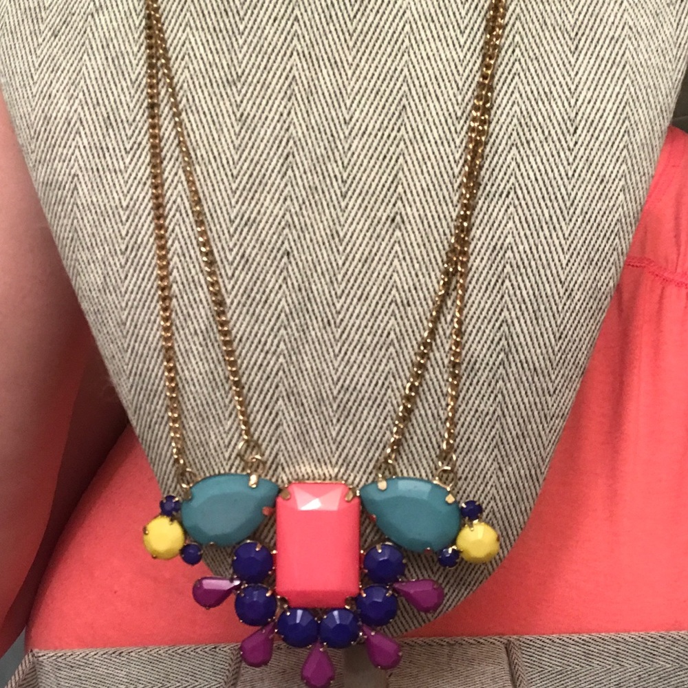 colorful statement necklace