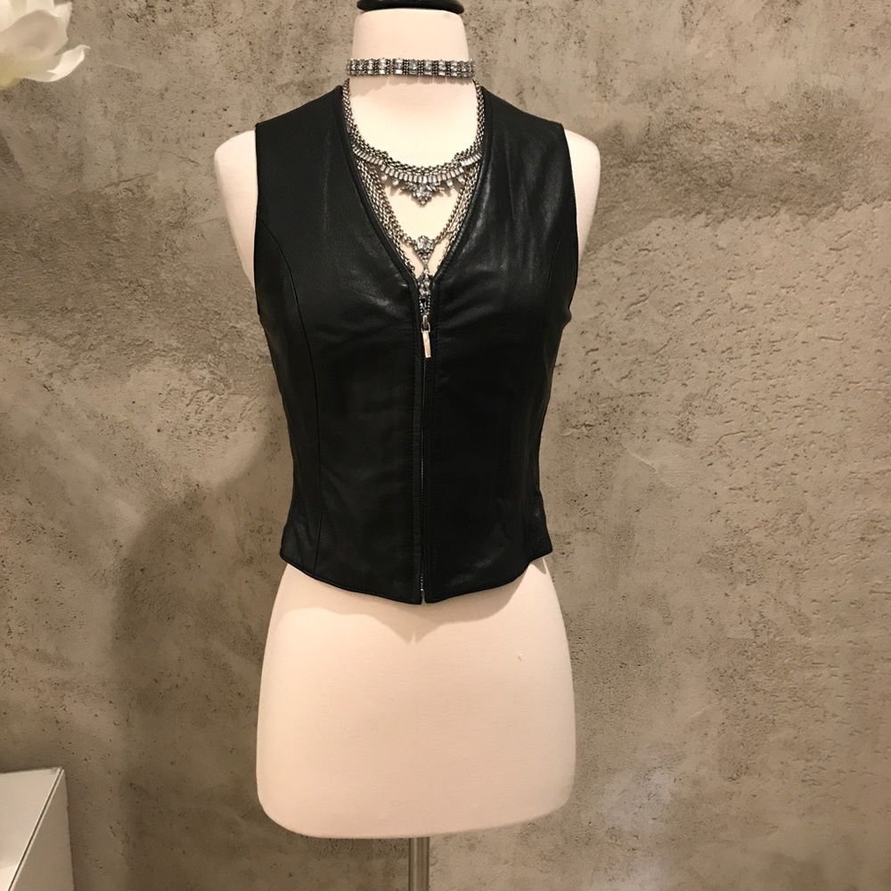 Leather vest size xs