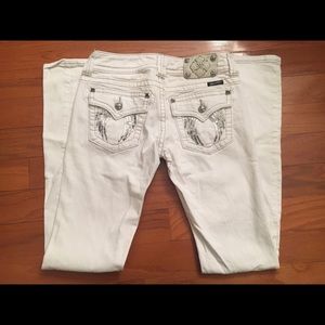 Miss Me White Boot Cut Jeans