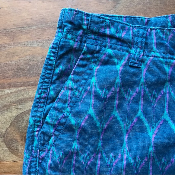 The North Face Blue ikat print Aztec shorts, 4 - Picture 2 of 7
