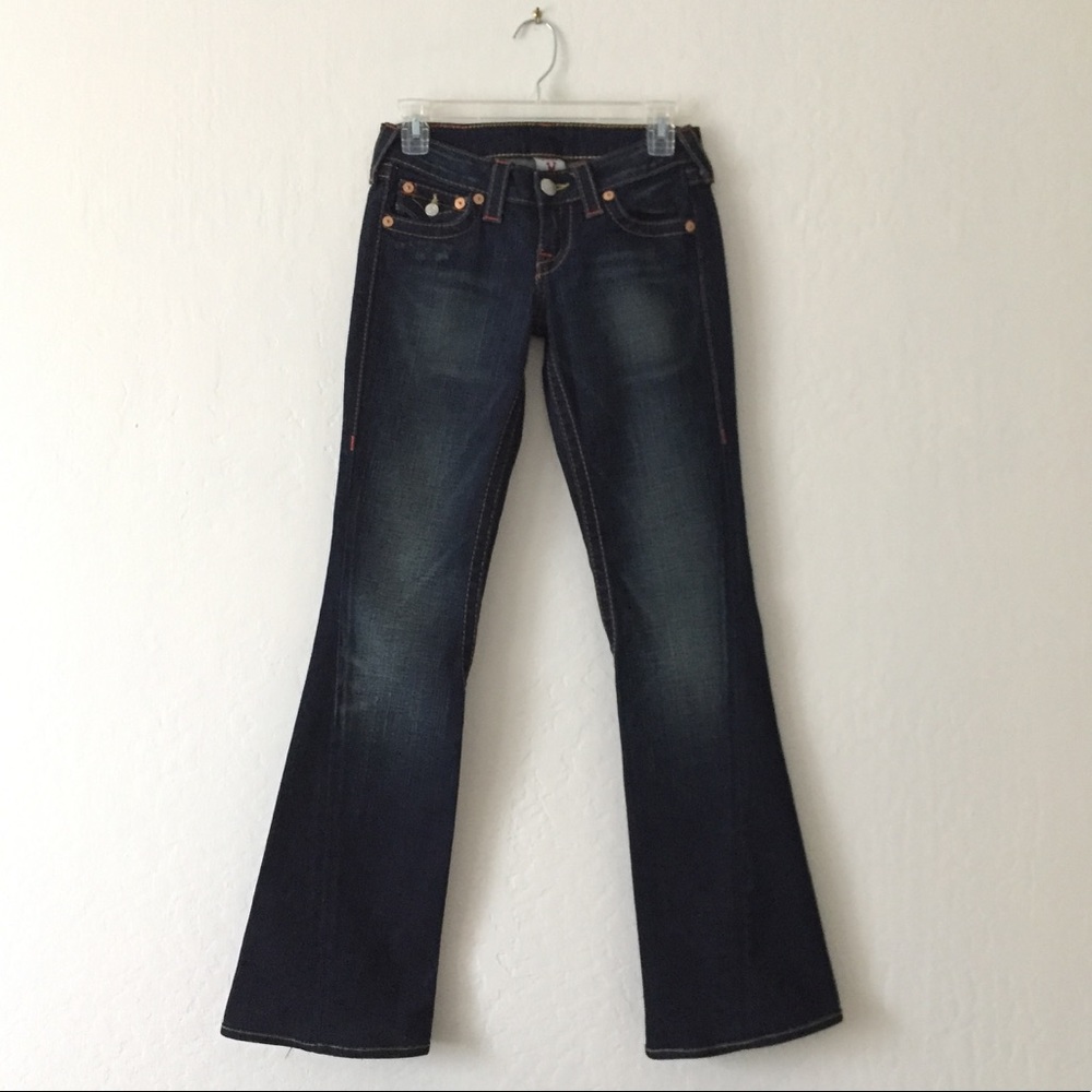 NWOT, True Religion, Joey twisted seam low-rise flare jeans, 25 - Picture 3 of 7