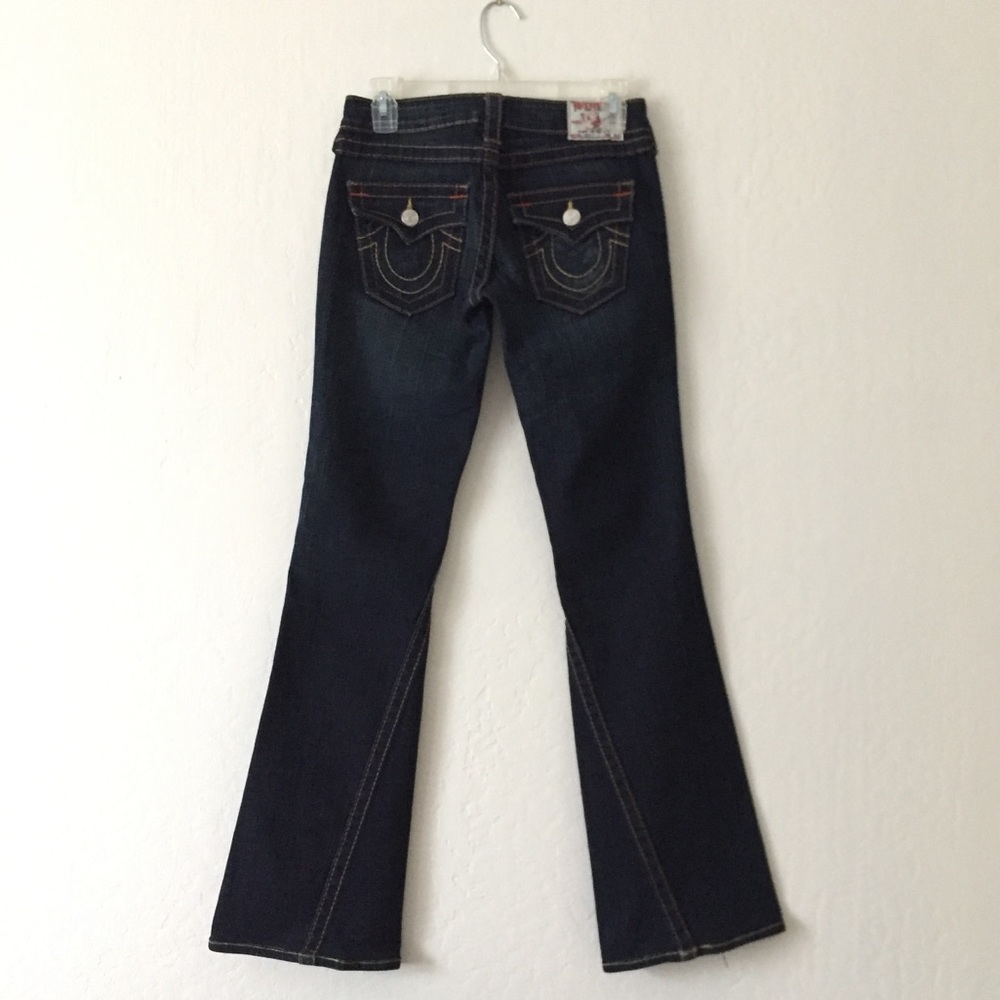 NWOT, True Religion, Joey twisted seam low-rise flare jeans, 25 - Picture 4 of 7