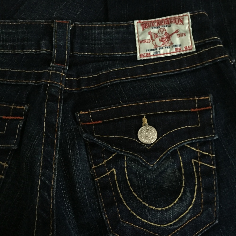 NWOT, True Religion, Joey twisted seam low-rise flare jeans, 25 - Picture 6 of 7