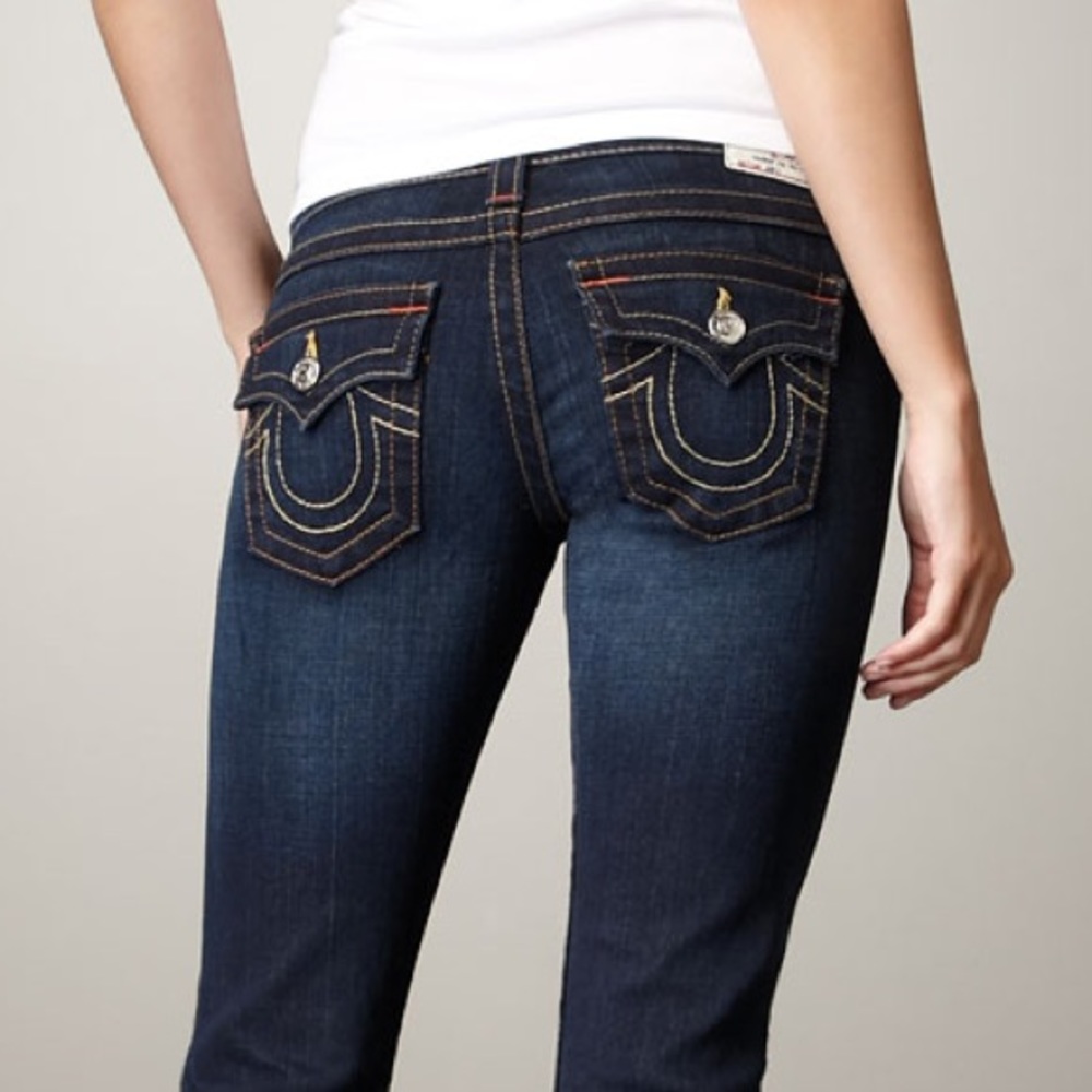 NWOT, True Religion, Joey twisted seam low-rise flare jeans, 25 - Picture 7 of 7