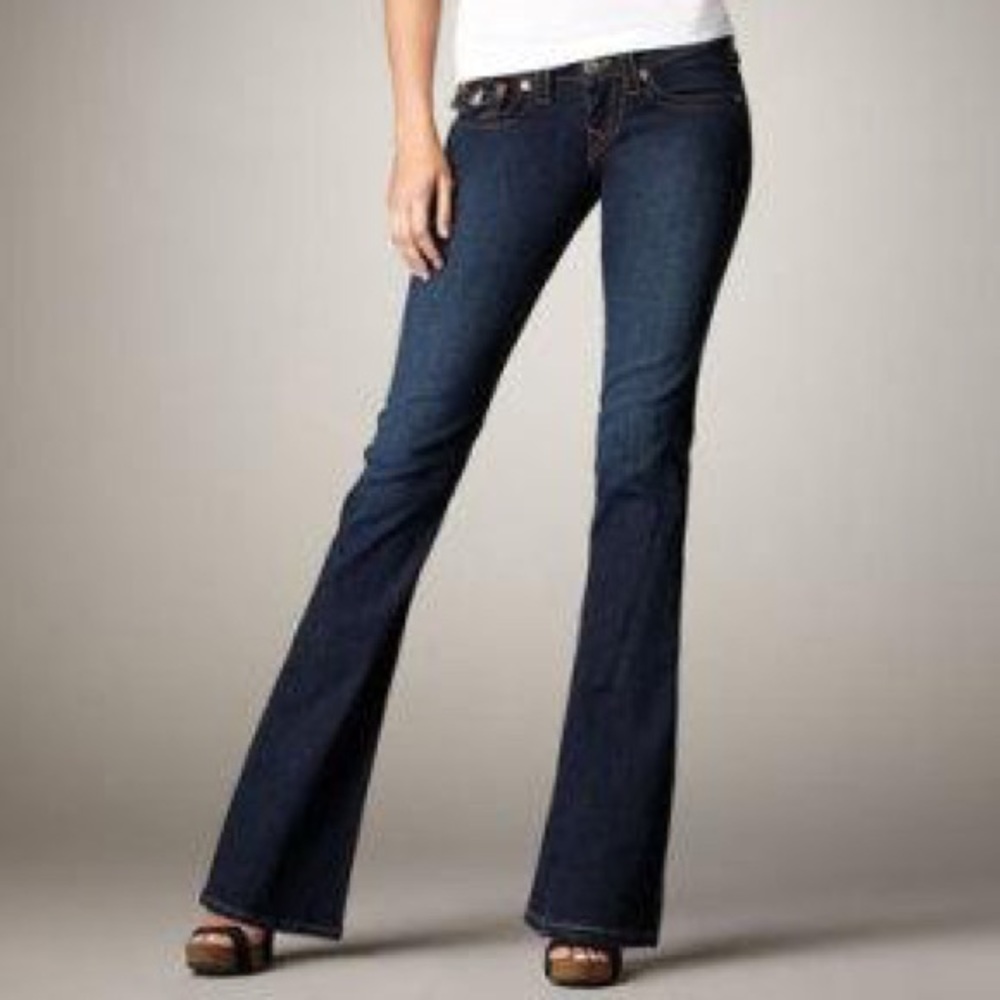 NWOT, True Religion, Joey twisted seam low-rise flare jeans, 25 - Picture 2 of 7