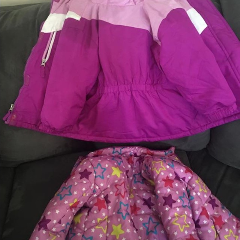 Two in one girls winter jacket