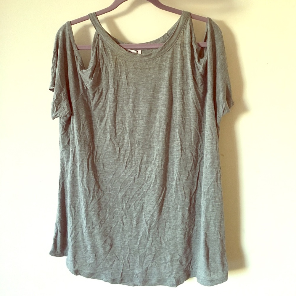 Soft Jersey Cold Shoulder Top