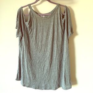 Soft Jersey Cold Shoulder Top