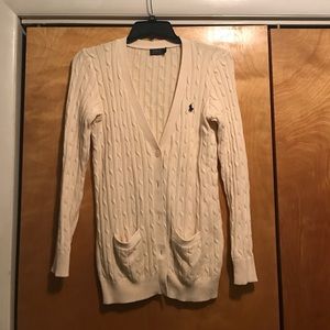 Cream Polo Ralph Lauren cable knit sweater