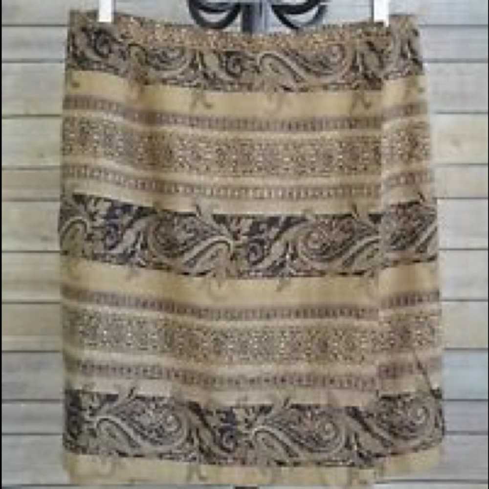 Tan and Brown stripes wrap skirt!